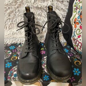 Doc Martin Junior 1460 Softy Leather Lace Up Boots, size US 6